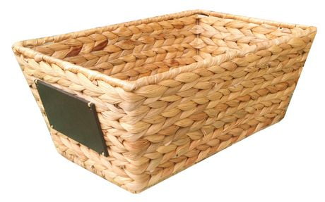 Hometrends Water Hyacinth Basket With Chalk Label 