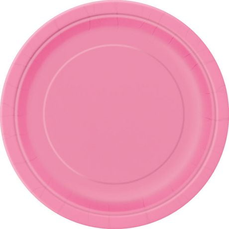 Unique Party Favors Diva Pink 7" Plates