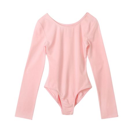 long sleeve pink leotard