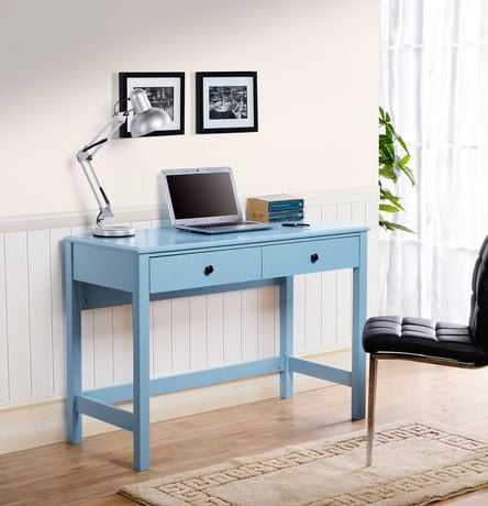 Homestar Blue Finish Othello Writing Desk With Single Drawer