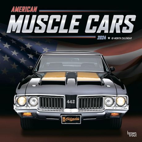 BrownTrout American Muscle Cars OFFICIAL 2024 12x24 Inch Square Wall   6000207092521 