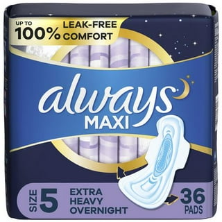 Equate Overnight Heavy Flow Maxi Pads with Flexi-Wings®, 48 count pack 