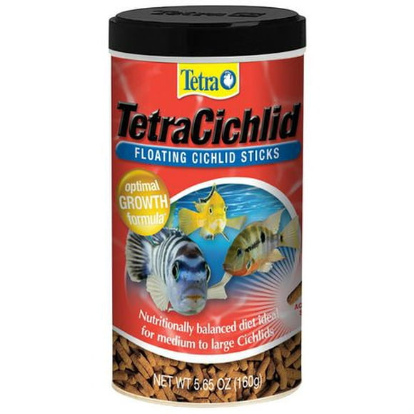 Tetra Cichlid Floating Fish Food Sticks, 160g