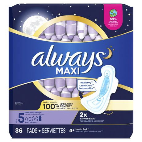 pads overnight maxi wings always heavy extra walmart zoom