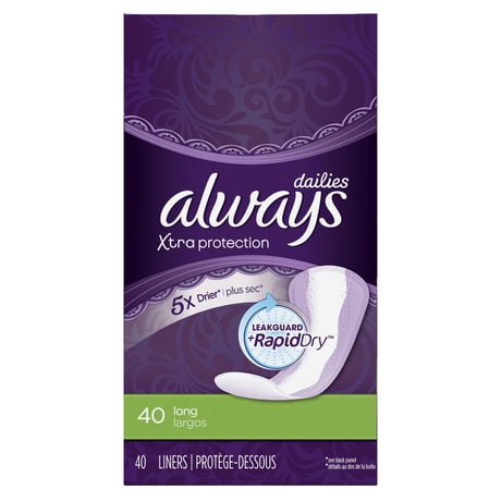 Always Xtra Protection Daily Liners, Long | Walmart Canada