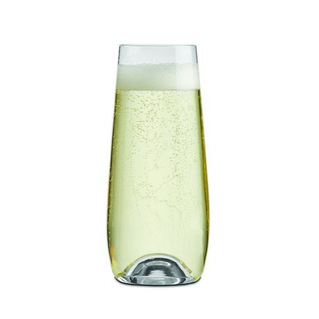 Brilliant Gastro/Vino Stemless Champagne Flute Glass, 230 ml Set of 6