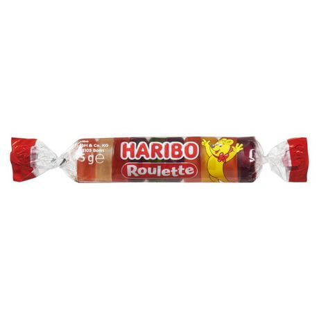 Haribo Roulette Gummy Candy Rolls, 25g, Haribo Roulette Gummy Candy Rolls, 25g