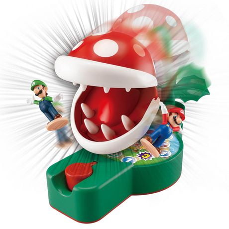 Epoch Games Super Mario Piranha Plant Escape! Tabletop Skill and Action Game with Collectible Super Mario Action Figures, Family Tabletop Action Game