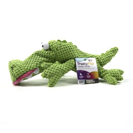TrustyPup Gators Checker Dog Toy, Soft & Durable Plush