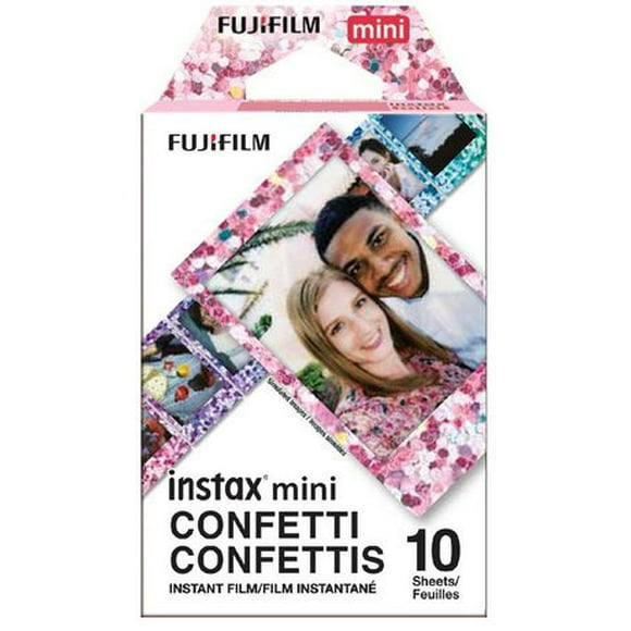 Film instantané Confettis Instax Mini de Fujifilm - Paquet simple (10 POS) Donnez charme à vos photos!