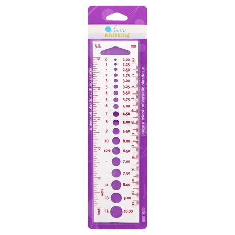 Knitting Tool Needle Gauge Inch Sewing Ruler 2-10mm Size Measuring