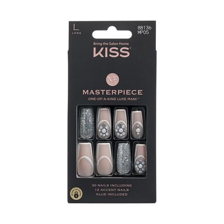 Luxueux ongles sans pareils Masterpiece de KISS pour une ultime manucure tendance ! Manucure à domicile.