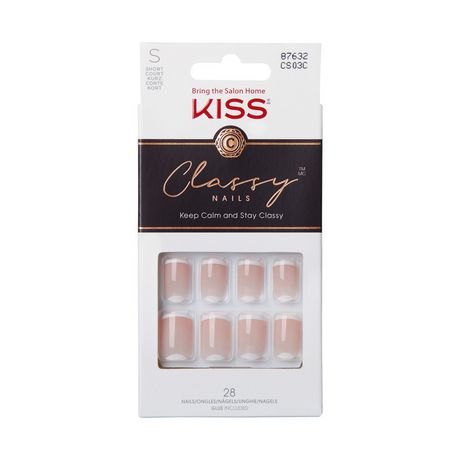 KISS Classy Simple Enough - Fake Nails, 28 Count, Short | Walmart Canada