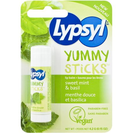 Lypsyl Yummy Sticks Menthe Douce et Basilica Baume pour les Lèvres