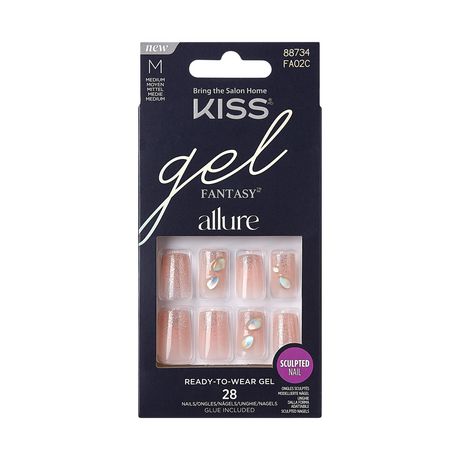 KISS ‘Transformation’ Gel Fantasy Allure Fake Nails, 28 Count | Walmart ...
