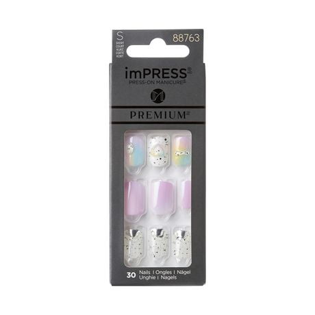KISS ImPress Premium - Fake Nails, 30 Count, Short
