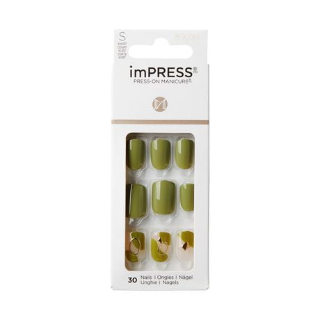 KISS ImPRESS Press-On - 30 faux ongles, courts Ongles à coller.