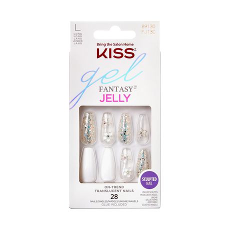 KISS ‘Sweet Jelly’ Gel Fantasy Sculpted Jelly Nails, 28 Count | Walmart ...