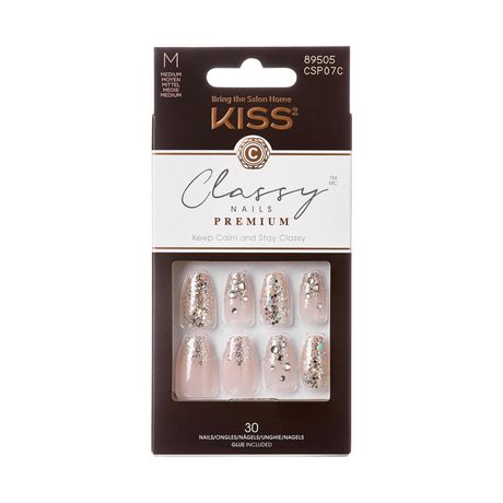 Kiss Premium Classy - My Muse - Fake Nail, 30 Count, Medium | Walmart ...