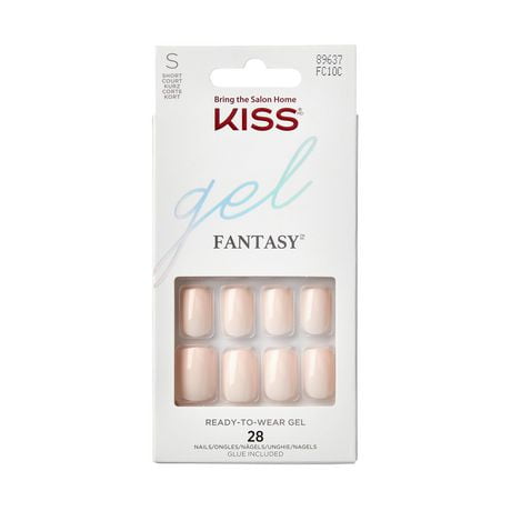 Kiss Gel Fantasy - faux ongles, 28 comptes, court Allure et longueur