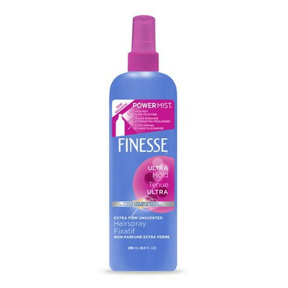 Finesse Extra Firm Unscented Power Mist Hairspray, 266ml