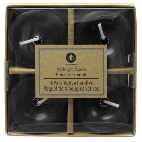 Hometrends MIDNIGHT SPICE 4 Pack Votive Candles Walmart Canada   6000206096445 