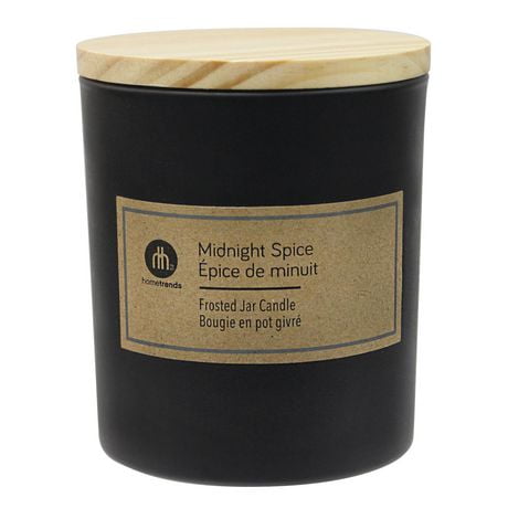 Hometrends 7 5oz MIDNIGHT SPICE Frosted Jar Candle Walmart Canada   6000206096498 