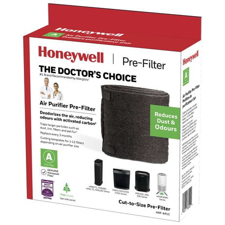 Honeywell HRF-AP1C Odour Reducing Carbon Replacement Pre-Filter (A) for Air Purifiers, Activated Carbon PreFilter (A)