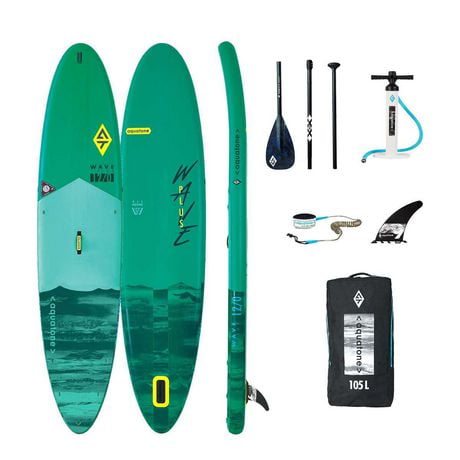 Wave Plus 12 '(SUP) Paddleboard gonflable de Aquatone, vert