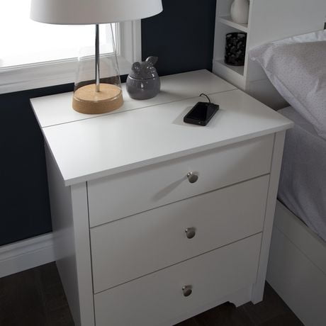 South Shore Vito Nightstand with Charging Station and Drawers ... - South Shore Vito Nightstand with Charging Station and Drawers | Walmart.ca