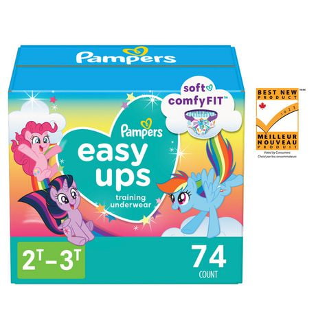Pampers Easy Ups Girls Training Underwear, Super Pack, Sizes 2-6, 74-46 Count