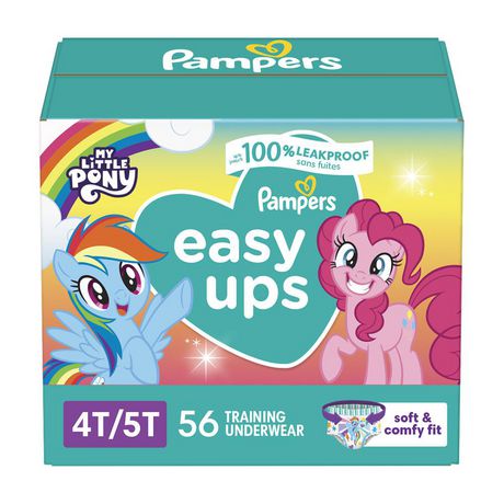 Pampers Easy Ups Girls' My Little Pony Disposable Training Underwear -  4T-5T - 56ct – BrickSeek