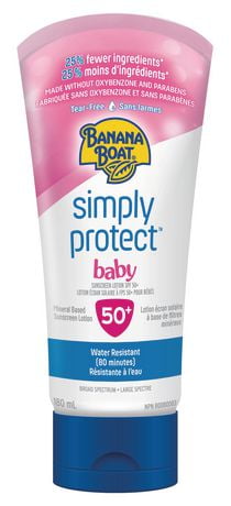 sunscreen banana parabens mineral lotion oxybenzone spf protect simply boat without baby