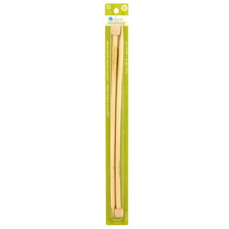 Love Knitting 10" Bamboo Single Point Knitting Needles - 2 pieces, Sizes 3.0 - 6.0 mm