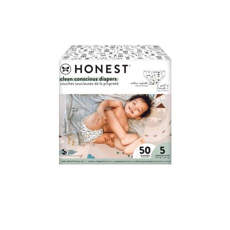 The Honest Company Club Box Pattern Play Diapers - Size 5, 50 count