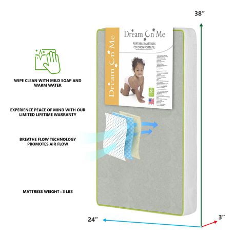 mini crib breathable mattress