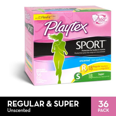 Playtex® Sport™ Regular & Super Absorbency Multi-Pack Tampons | Walmart ...