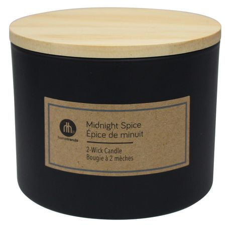 Hometrends 2 Wick 12oz MIDNIGHT SPICE Frosted Jar Candle Walmart Canada   6000206099832 