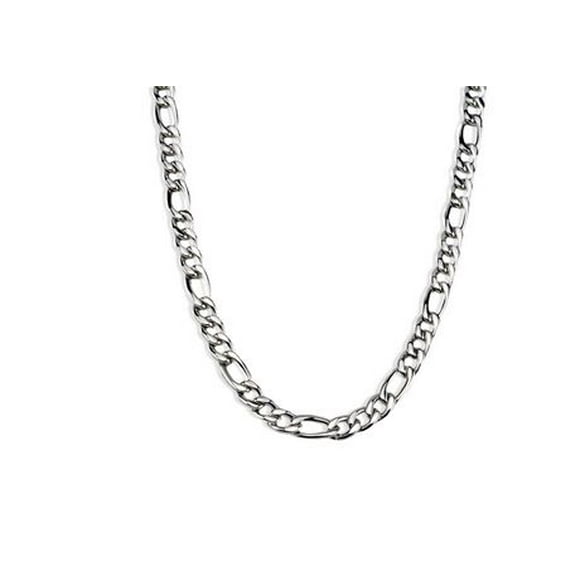 Designs for Him Stainless Steel Figaro 6mm Chain