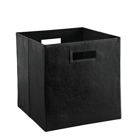 ClosetMaid Faux Leather Bin - Black | Walmart Canada