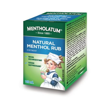 Mentholatum Natural Menthol Rub, The classic remedy that generations of parents have rubbed on their children’s chests to help “break up” congestion and provide gentle, soothing relief.