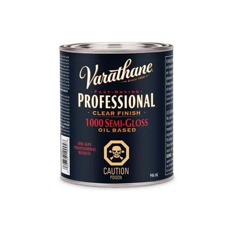 Fini claire pour bois Varathane professionel semi-lustré à la base d'huile 946 ml