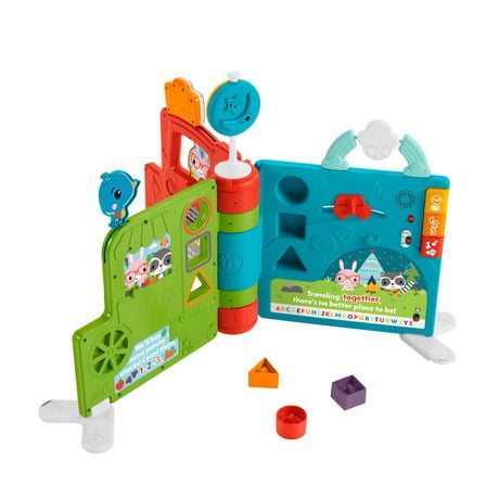 ​Fisher-Price Sit-to-Stand Giant Activity Book electronic learning toy and activity center - English Edition, Ages 6M - 3Y