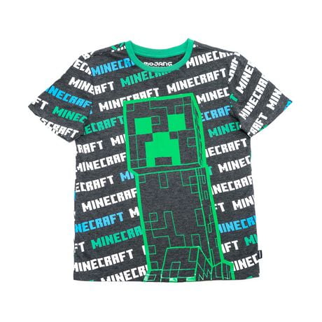 Boys Minecraft Creeper Short Sleeve T-Shirt, Sizes: XS-XL