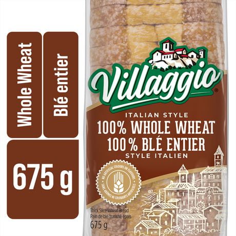 Villaggio®  Italian Style 100% Whole Wheat Thick Sliced Bread, 675 g