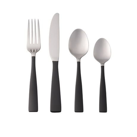 hometrends 16-Piece Black Flatware Set | Walmart Canada