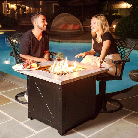 Endless Summer The Mason 30 Inch Square, 30 Inch Outdoor Fire Pit Endless Summer Edition