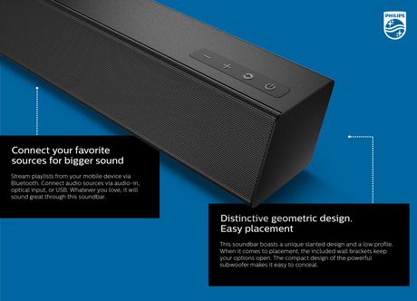 philips bluetooth soundbar with subwoofer