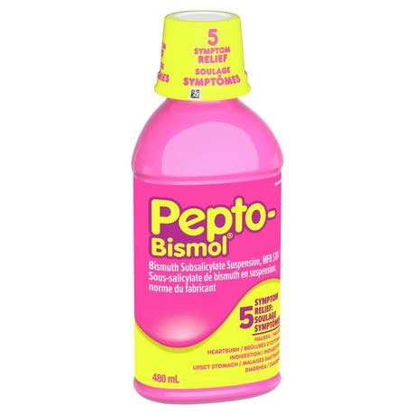 Pepto Bismol Liquid for Nausea, Heartburn, Indigestion, Upset Stomach ...