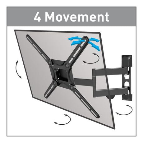 Barkan Curved / Flat Panel Dual Arm Full Motion TV Wall Mount | Walmart ...